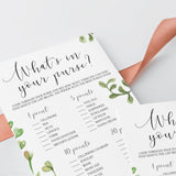 Botanical Baby Shower Games Printable Package