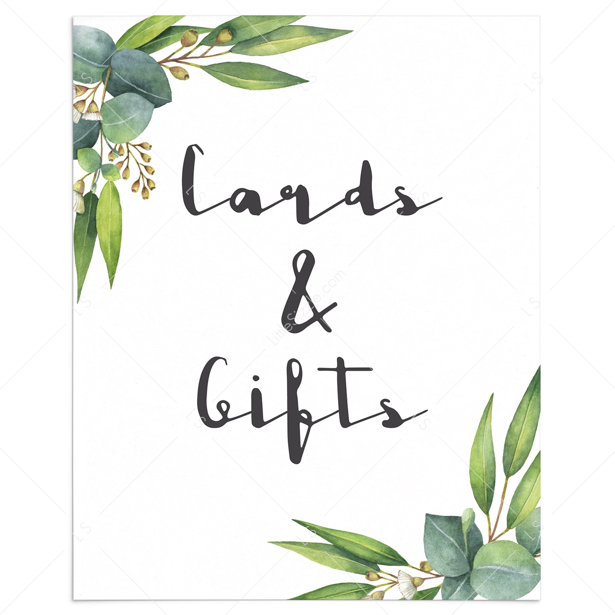 Cards & Gifts table sign printable by LittleSizzle