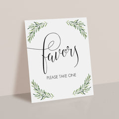 Bridal Shower Sign Bundle Printable Greenery Theme