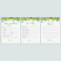 Tropical leaf baby shower games printable by LittleSizzle