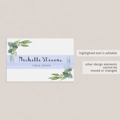 greenery party place cards for big events