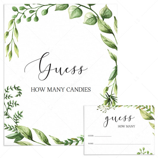 Guess how many baby shower game sign and cards printable by LittleSizzle