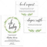 Greenery Baby Shower Invitation Set Download by LittleSizzle