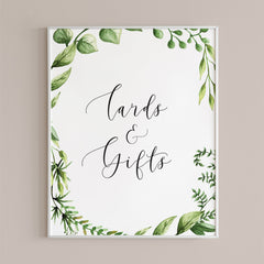 Greenery Bridal Shower Decor Signs Pack Printable