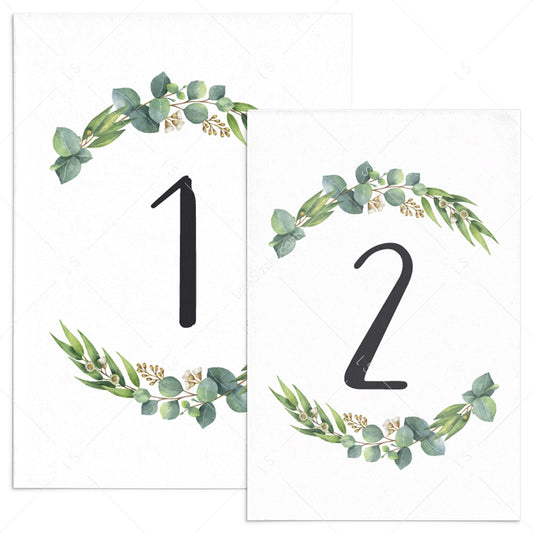 Botanical table numbers template by LittleSizzle