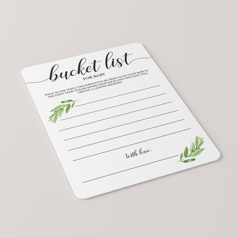 Baby Bucket List Cards printable | Instant download baby keepsakes ...