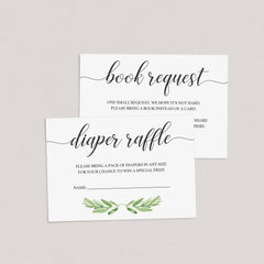 Botanical themed baby shower invitation template by LittleSizzle