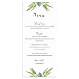 Baby shower menu card template by LittleSizzle