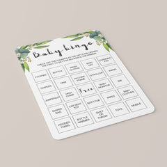 Editable bingo cards PDF download for baby shower by LittleSizzle