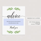 Greenery baby shower decorations printable by LittleSizzle