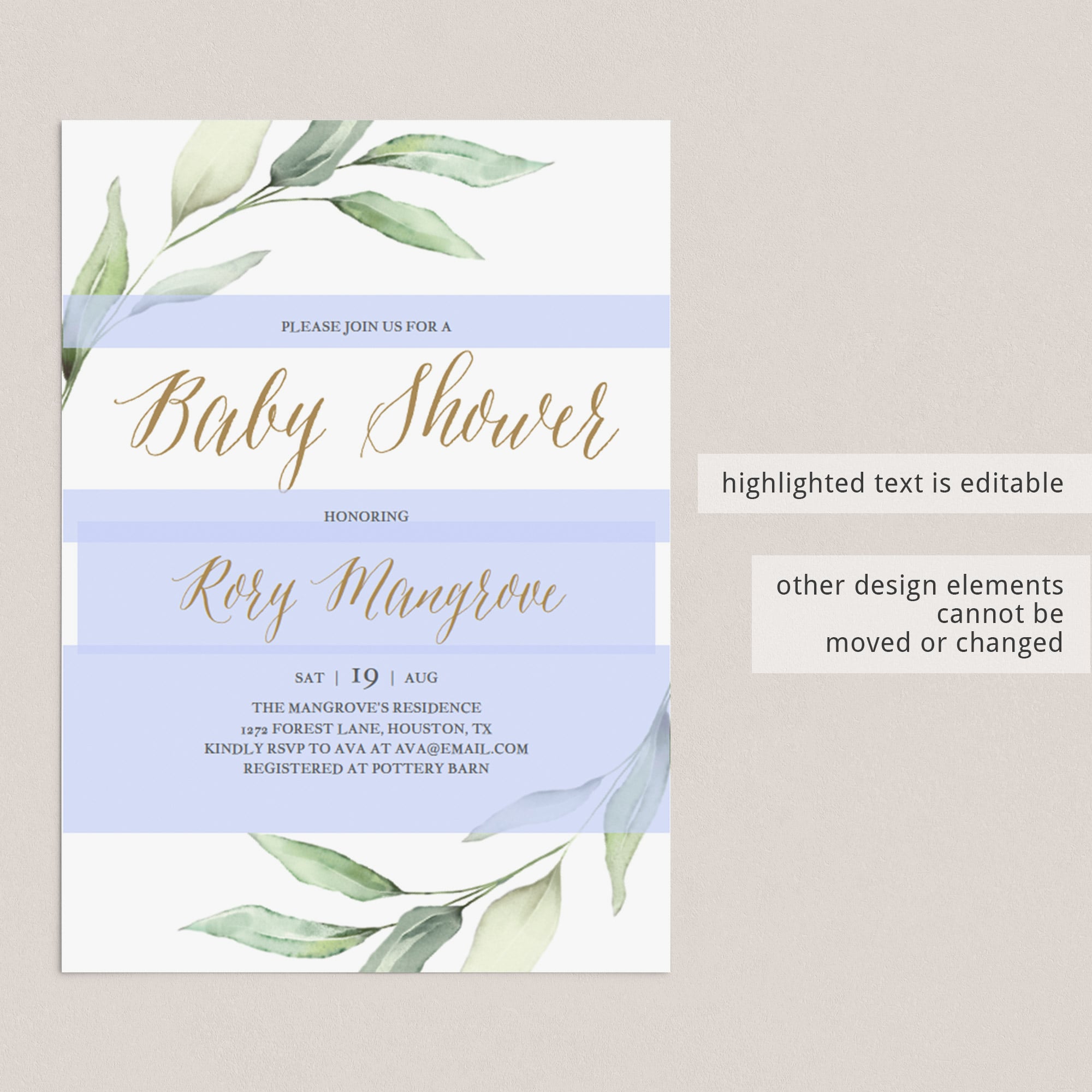 Editable babyshower invitation gender neutral by LittleSizzle