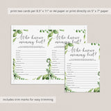 Who knows mommy babyshower game printable download by LittleSizzle