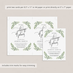 Postponement PDF Template for Baby Shower