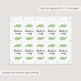 Printable labels greenery theme by LittleSizzle