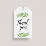 Watercolor greenery favor tags by LittleSizzle