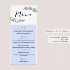 Rustic kraft menu cards by LittleSizzle