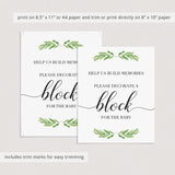 Instant download please sign a block sign for baby party by LittleSizzle