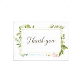 Green leaf thank you card printable by LittleSizzle