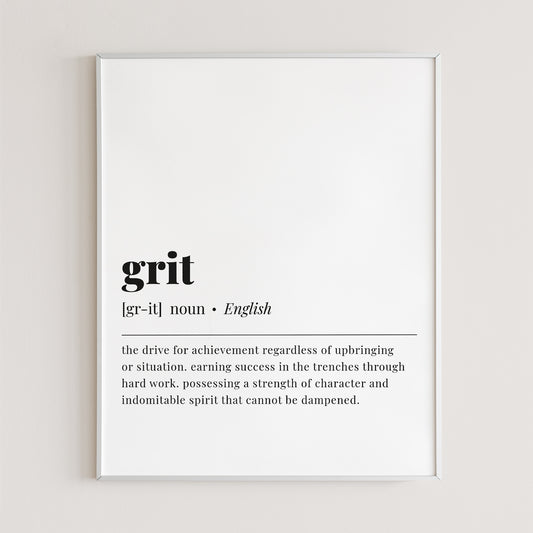 Grit Definition Print Digital Download by LittleSizzle