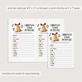 Christmas Songs Emoji Pictionary Game Printable