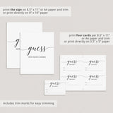 Printable guess how many game template by LittleSizzle
