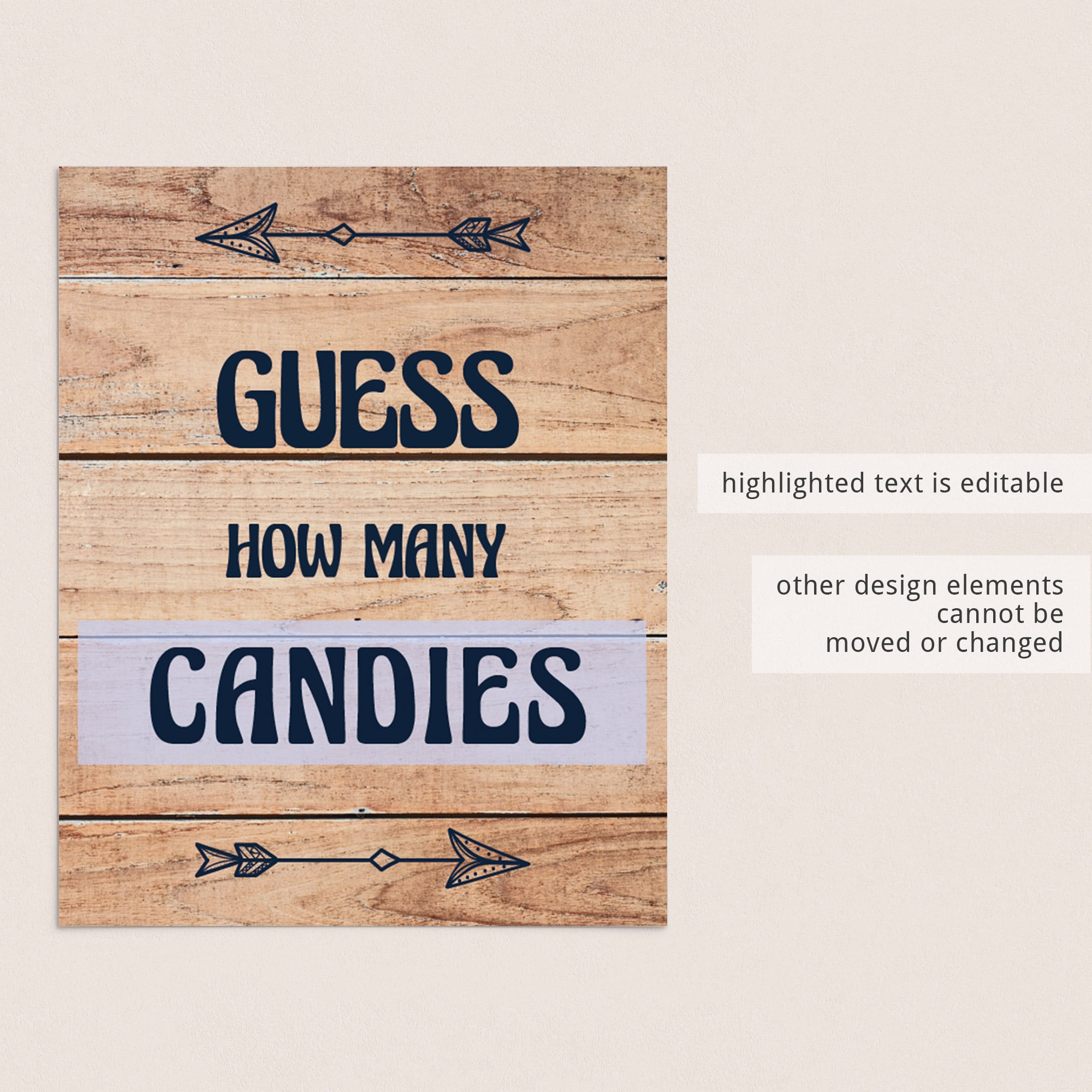 Woodland baby shower guessing game printable by LittleSizzle