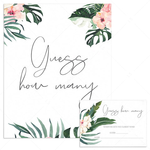 Guess How Many In The Jar Game Printable | Instant Download – LittleSizzle