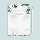 Summer Bridal Shower Love Song Match Game Printable by LittleSizzle