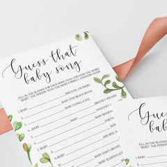 Printable Garden Baby Shower Game Cards Bundle