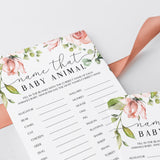 Floral theme baby shower games printable by LittleSizzle