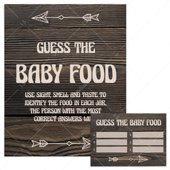 Name that baby food baby shower game rustic theme by LittleSizzle