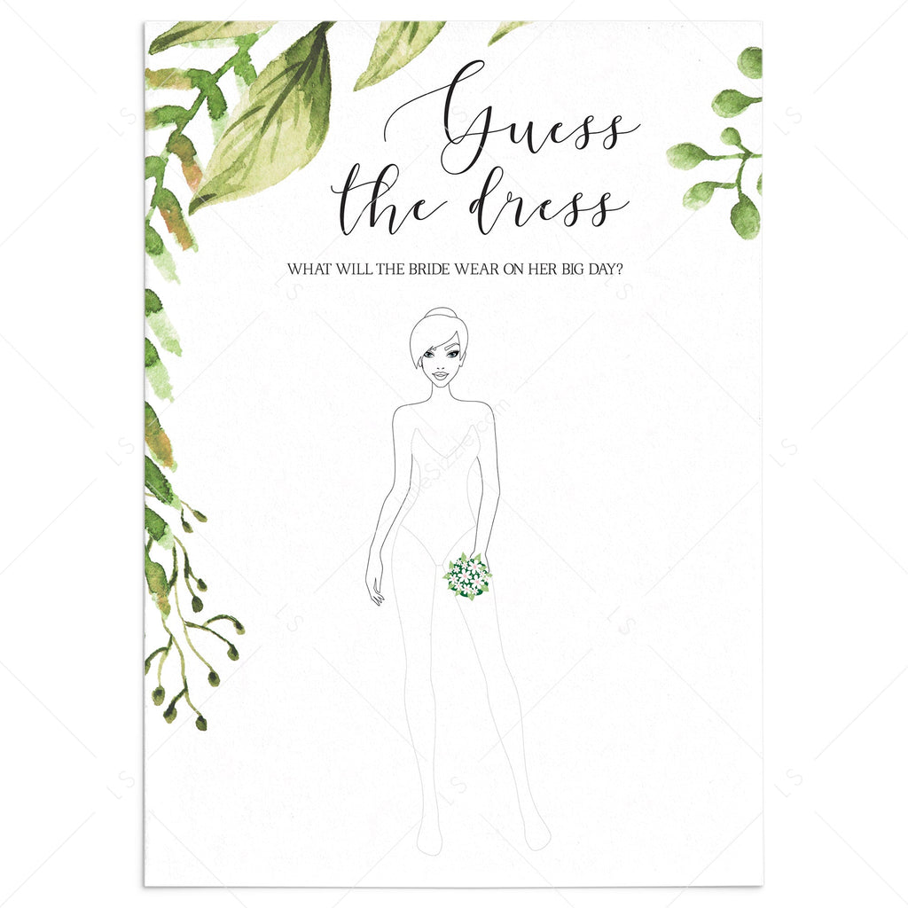 Printable Bride and Groom Dress