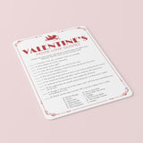 Cupid Valentine's Day Game Printable Movie Match