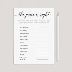 Simple baby shower price right game by LittleSizzle