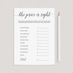 Simple baby shower game the price is right by LittleSizzle