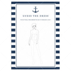 guess the wedding dress bridal shower games cards by LittleSizzle