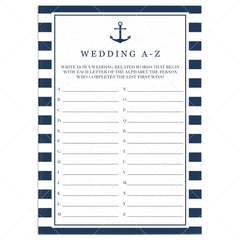 guess the wedding related words a-z game by LittleSizzle