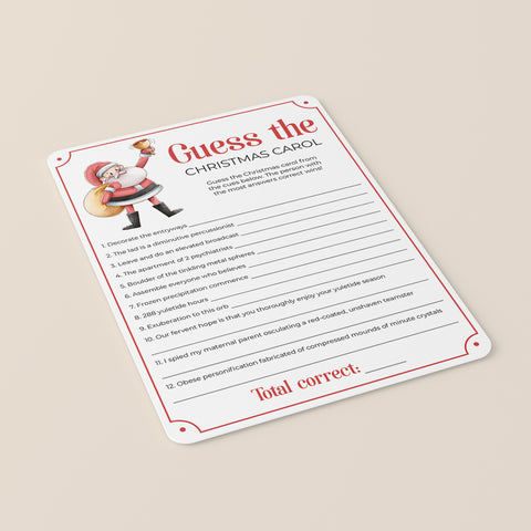 Christmas Carol Riddles Printable | Guess The Christmas Song – LittleSizzle Christmas Carol Riddles Printable | Guess The Christmas Song – LittleSizzle