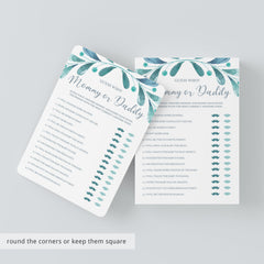 Guess Who Said What Mommy or Daddy Baby Shower Game