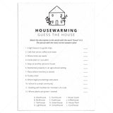 Minimalist Housewarming Party Game Printable by LittleSizzle