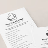 Minimalist Housewarming Party Game Printable