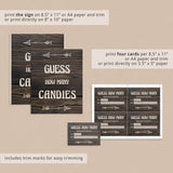 Woodland Baby Shower Printable Guessing Game Pack