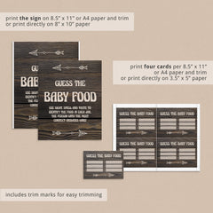 Guess the food baby shower table sign printable by LittleSizzle