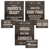 Woodland baby shower guessing games set printable by LittleSizzle