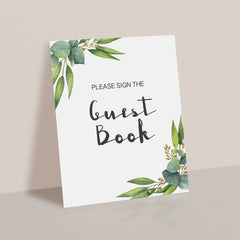 Eucalyptus table signs printables by LittleSizzle