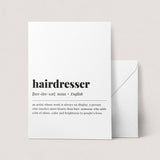 Hairdresser Definition Print Instant Download