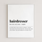 Hairdresser Definition Print Instant Download by Littlesizzle