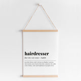 Hairdresser Definition Print Instant Download
