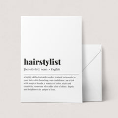 Hairstylist Definition Print Instant Download