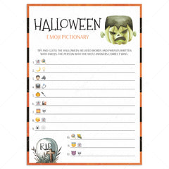 Halloween Emoji Quiz Printable Instant Download by LittleSizzle